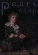 Sir John Everett Millais reklamtavla for pears pears soap med bubblor oil painting artist